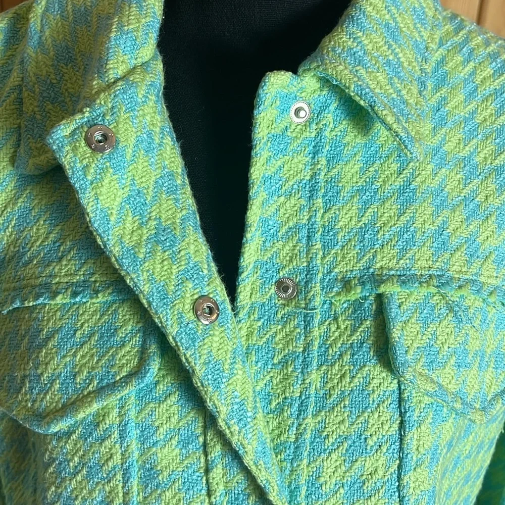 ZARA Tween Herringbone Cropped Jacket - Picture 8 of 10